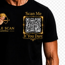 Détail du QR code imprimé sur le Single Scan T-Shirt